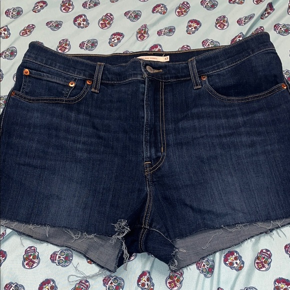 Levi's Dark Blue Jean Shorts for Women - Picture 1 of 10